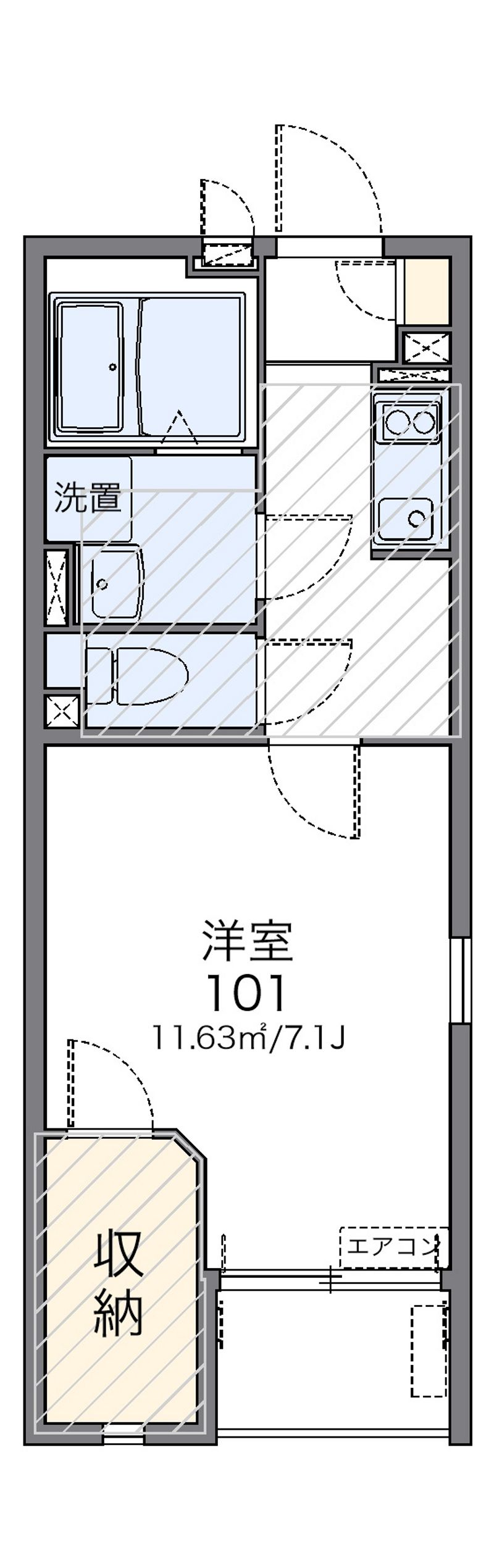 レオネクストアベニール麻生Ⅱ 間取図