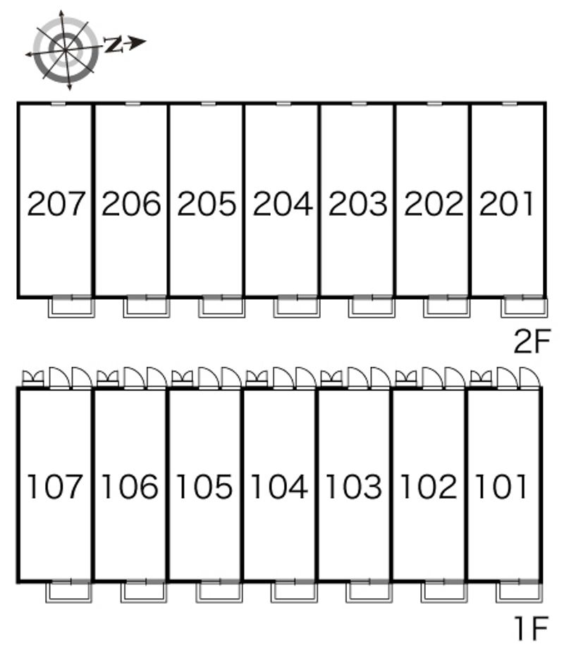 レオパレス逢妻 間取配置図