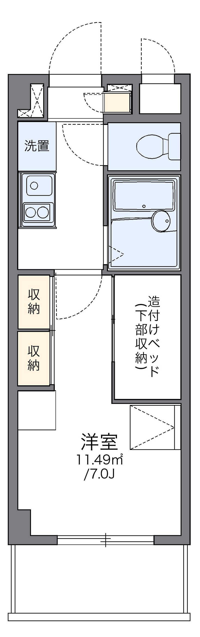 レオパレスユリパレス柏木 間取図