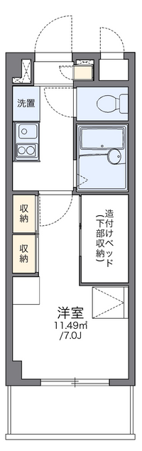 レオパレスユリパレス柏木 間取図
