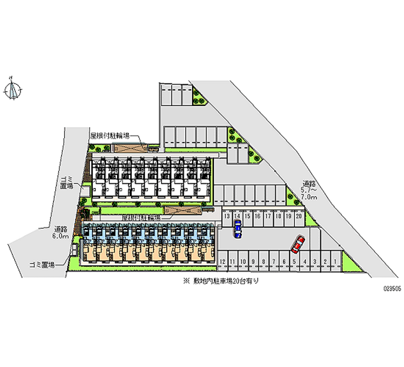 23505 bãi đậu xe hàng tháng