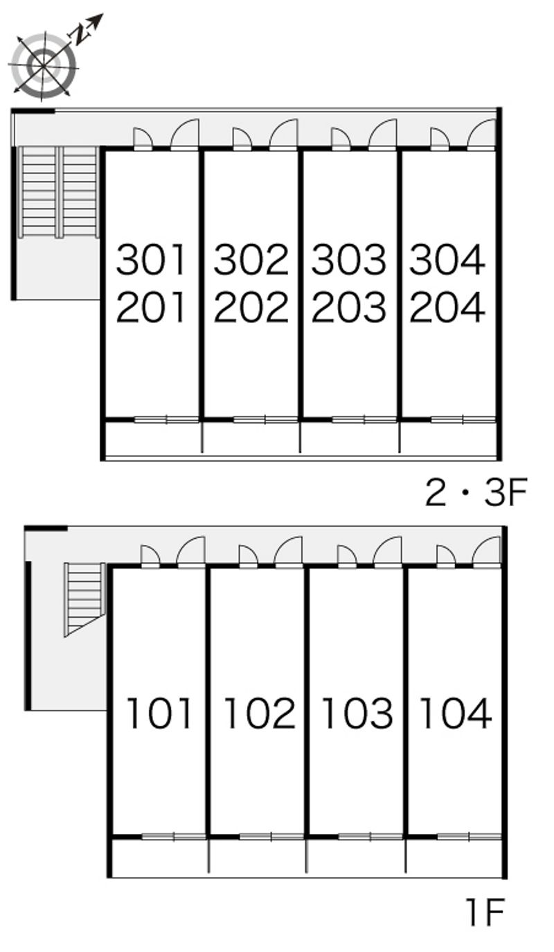 レオパレスサンハイムⅢ 間取配置図