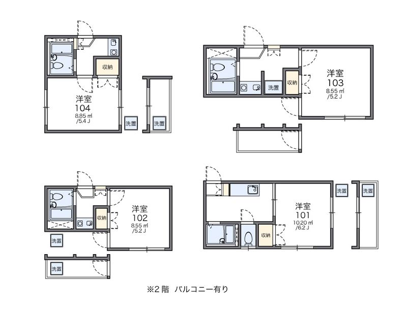 レオパレスＭ・上石神井 間取図