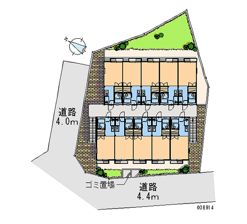 レオパレスイキ明大前 区画図