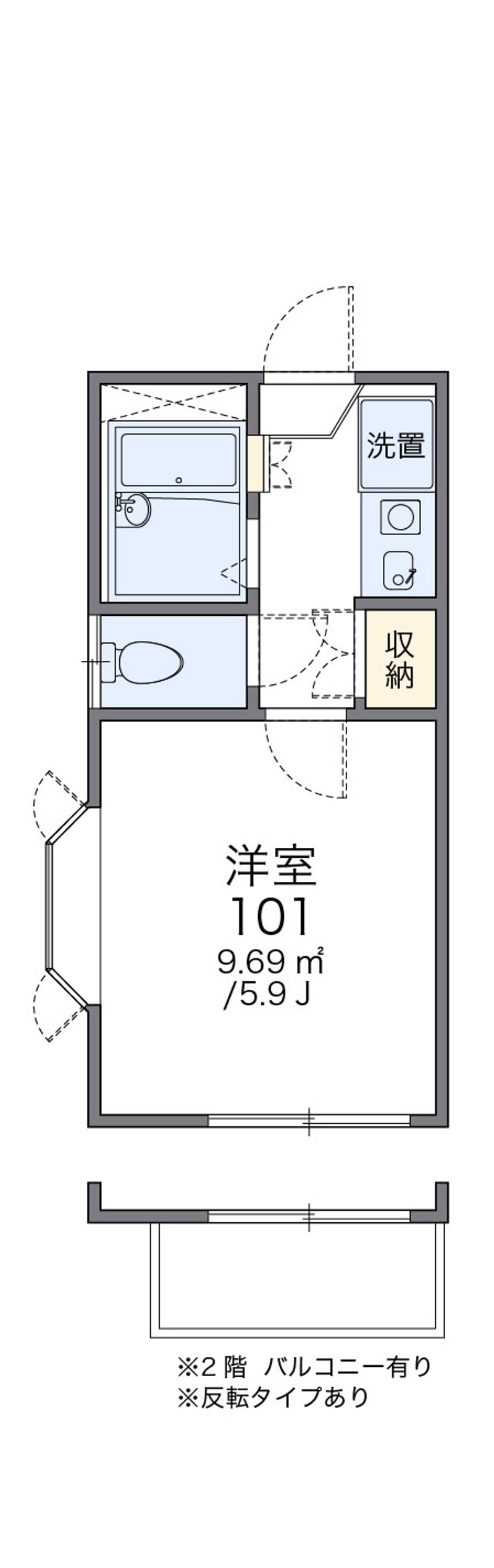 レオパレス伊勢崎第２ 間取図