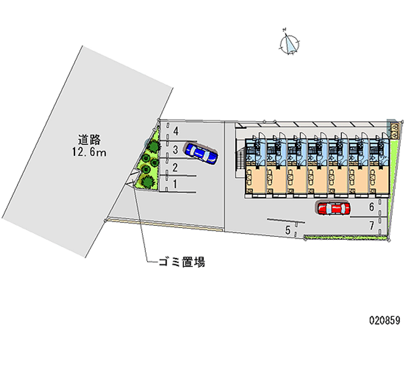 レオパレスホワイトベース 区画図
