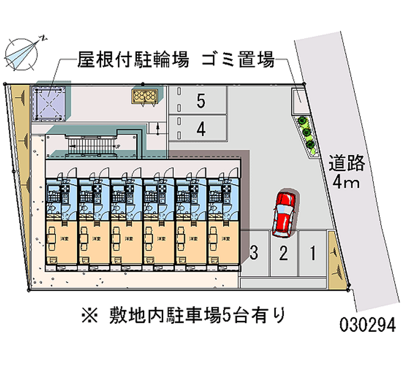 レオパレスわがやハイツ 月極駐車場