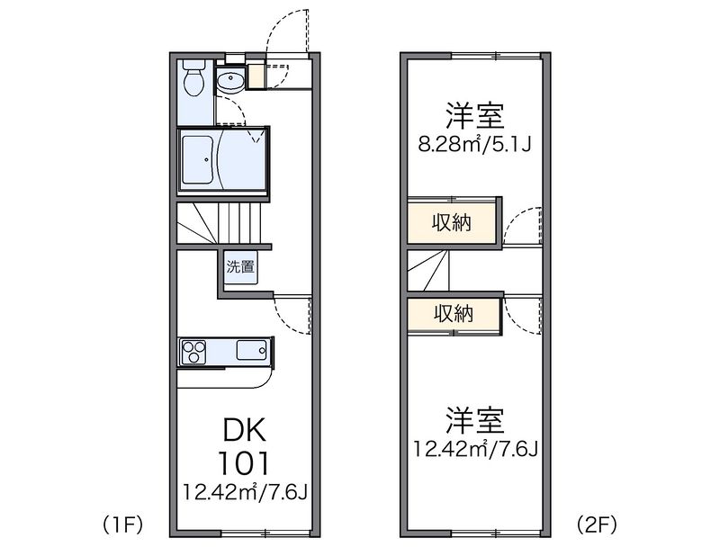 レオパレス古市場３ 間取図