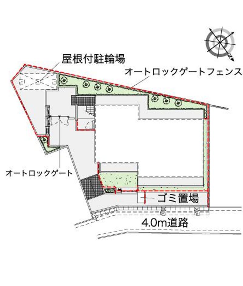 レオパレスリバーサイド五反野 配置図
