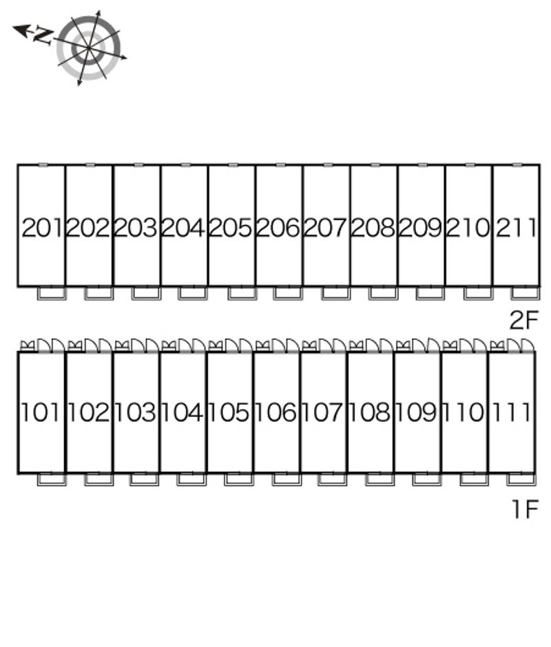 レオパレス月乃輪 間取り配置図