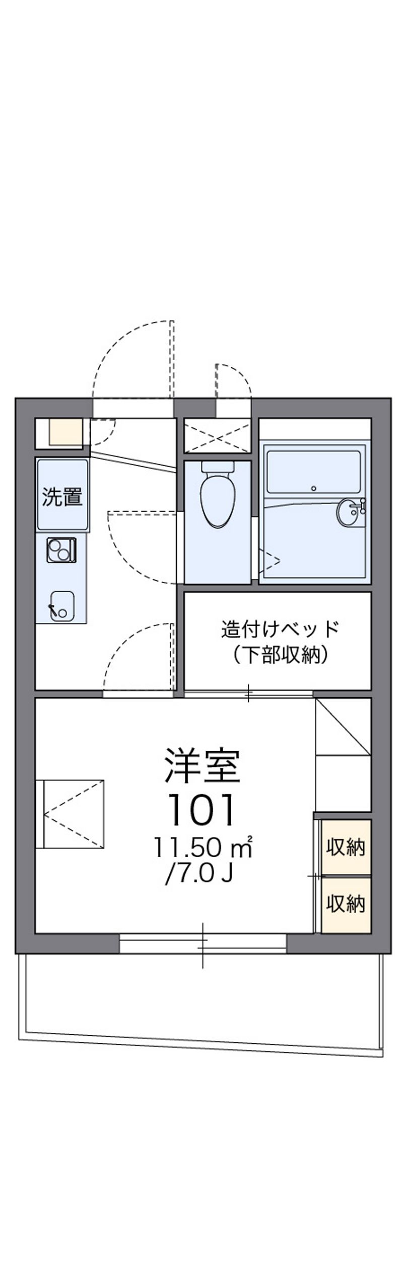 レオパレスサンオークス 間取図