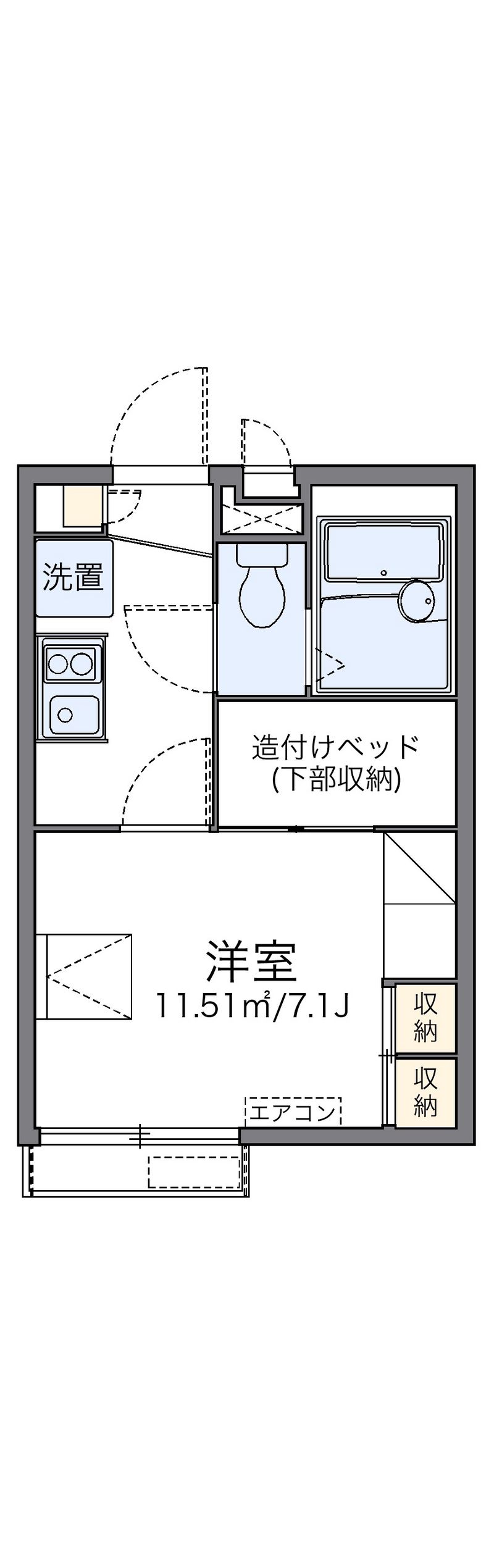 レオパレスストリームⅡ 間取図