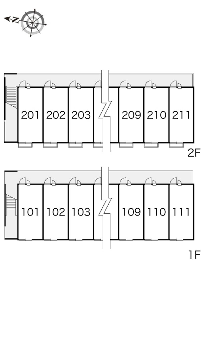 レオパレス槙Ⅱ 間取配置図