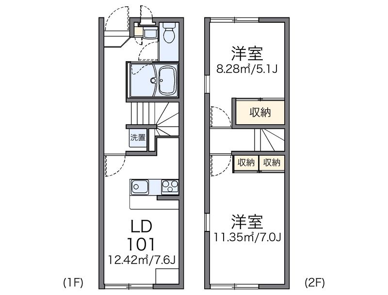 レオパレスヤマサⅡ 間取図