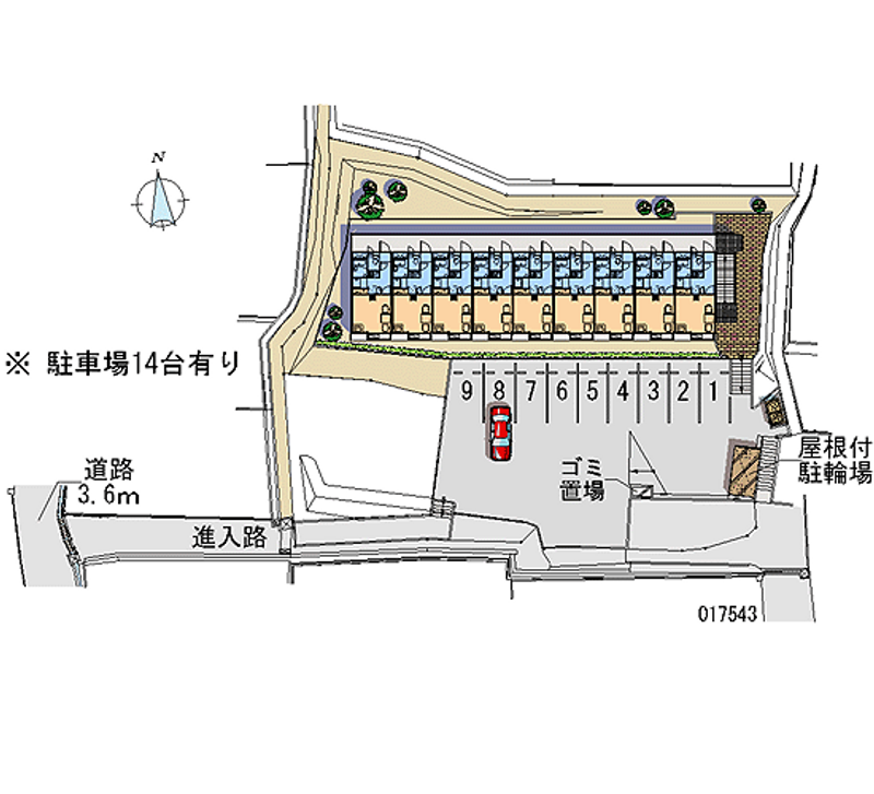 17543 bãi đậu xe hàng tháng