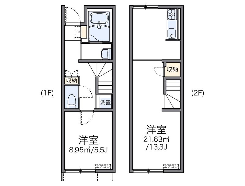 レオネクストＭｏｎ　ｙａｓｕｅ 間取図