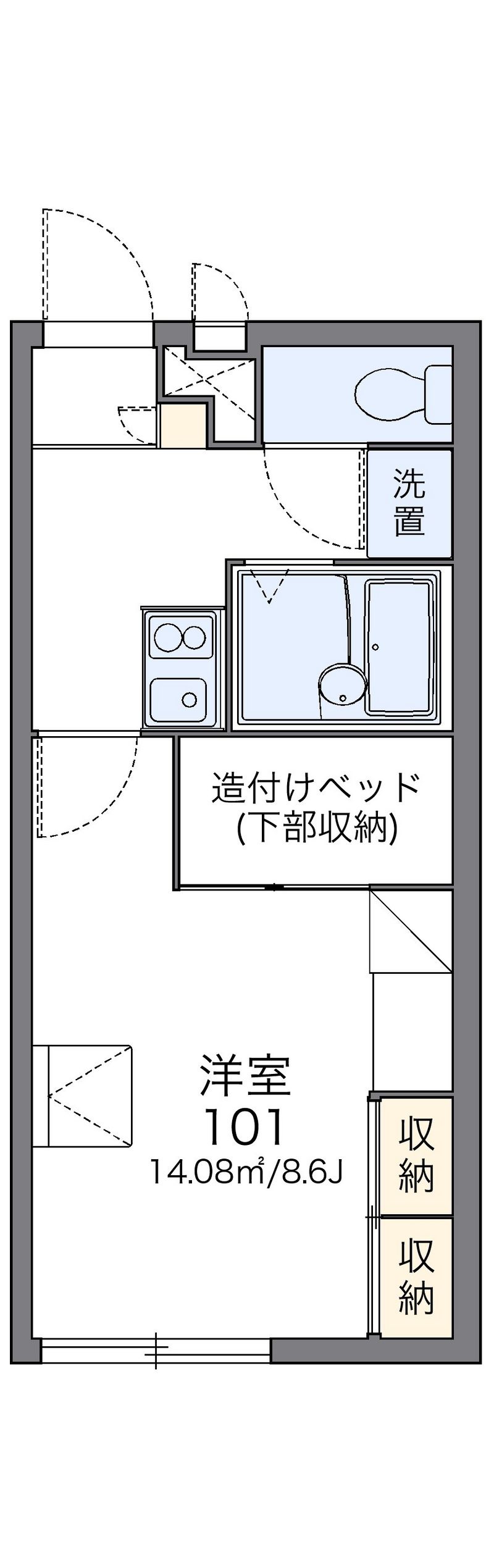 レオパレスリベェール藤元町 間取図