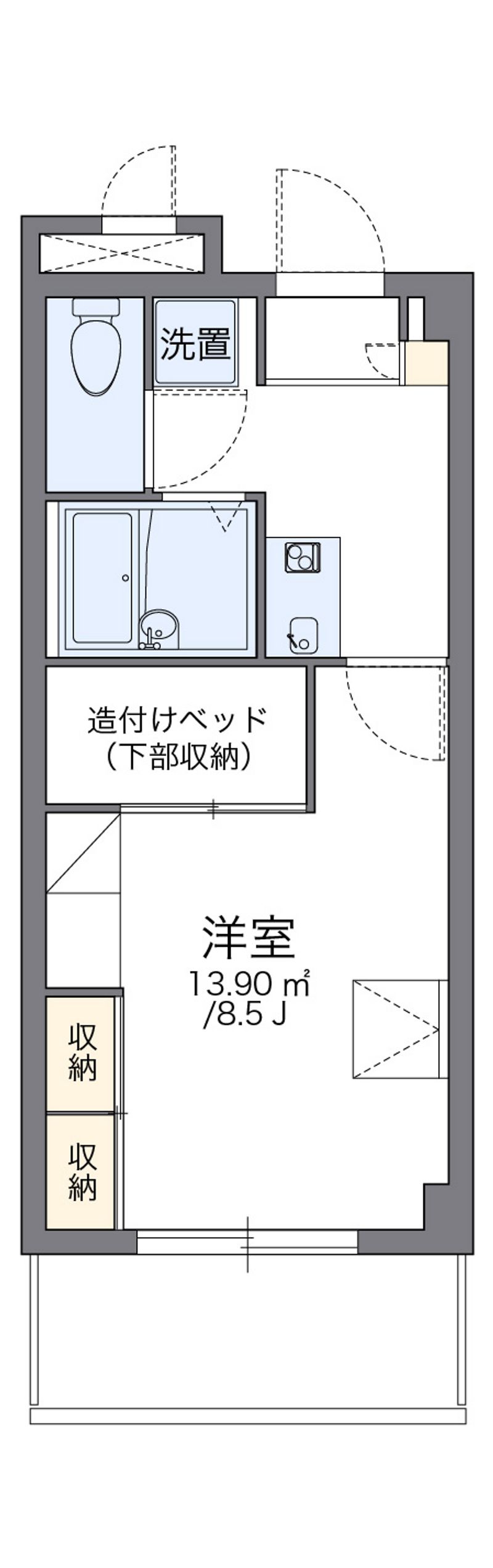 レオパレス小禄當間 間取図