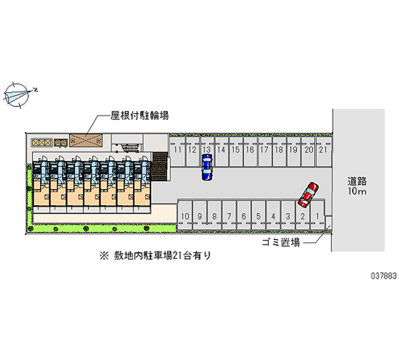 レオパレスハーモニー 月極駐車場