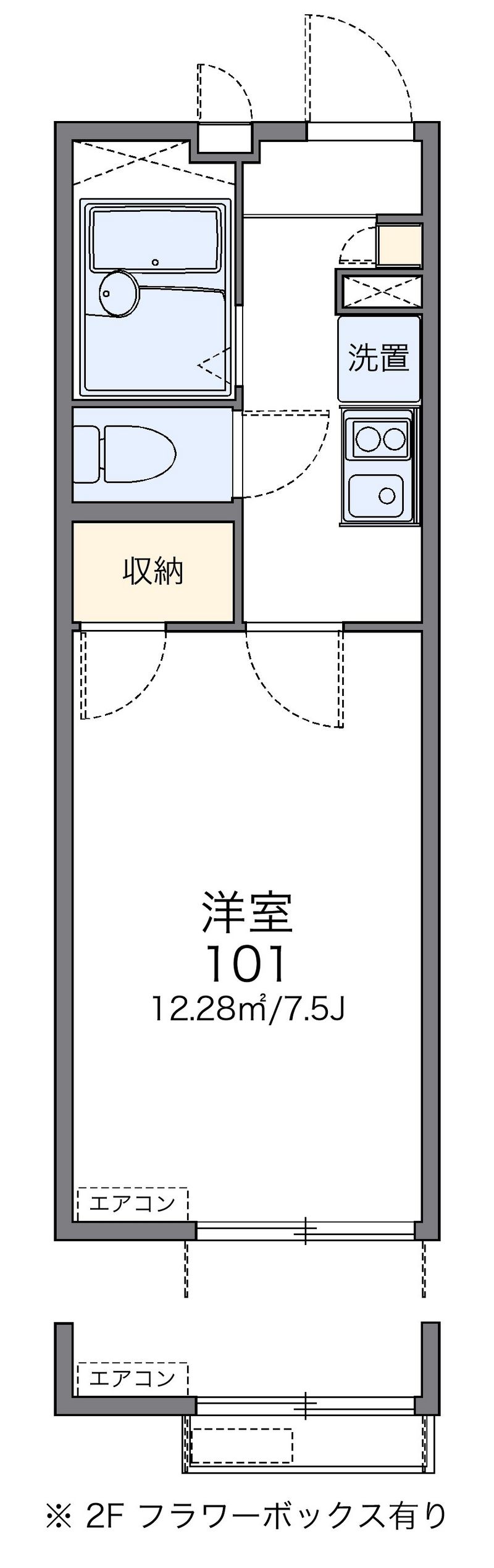 レオパレスあづま坂 間取図