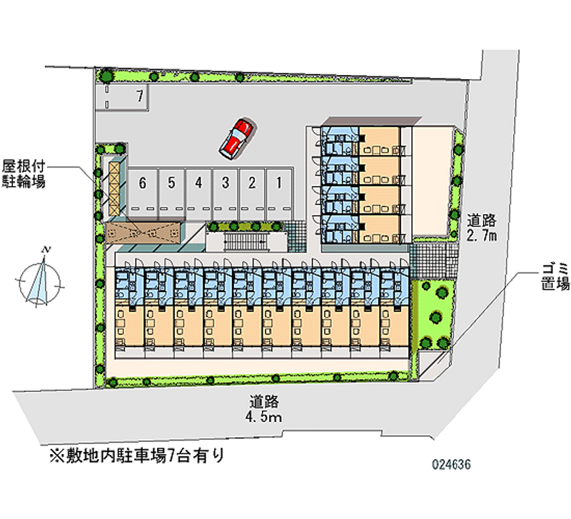 24636 bãi đậu xe hàng tháng