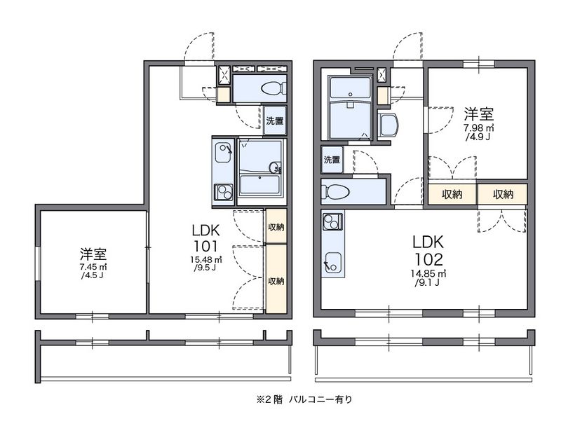 レオパレスナカノ 間取図