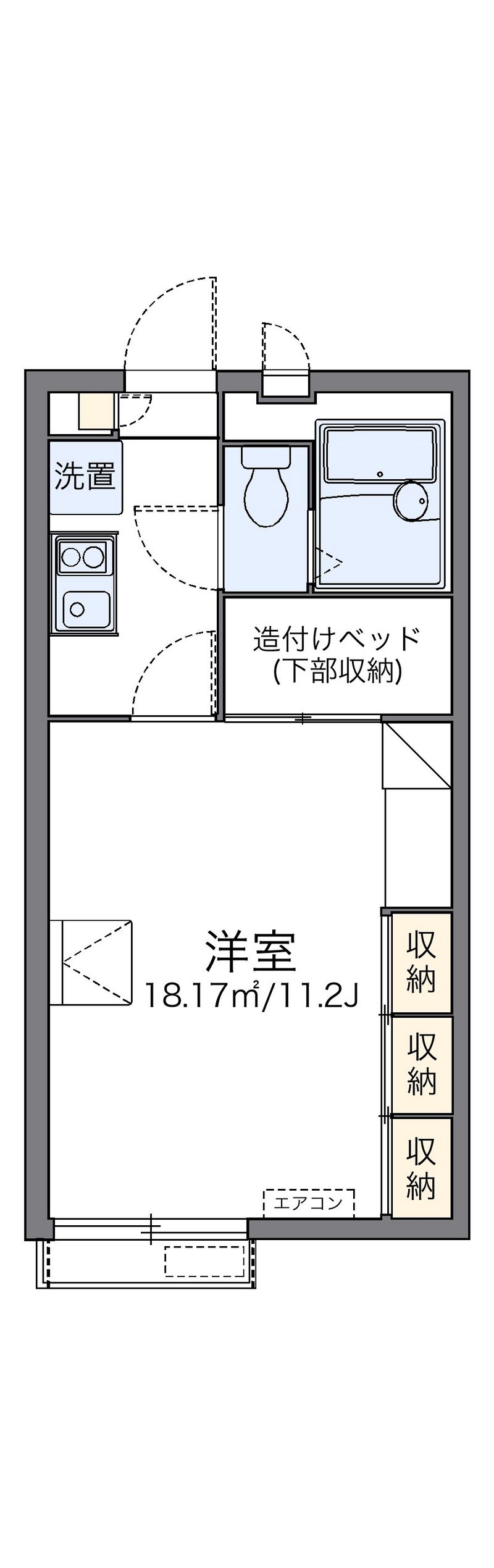 レオパレス川津 間取図