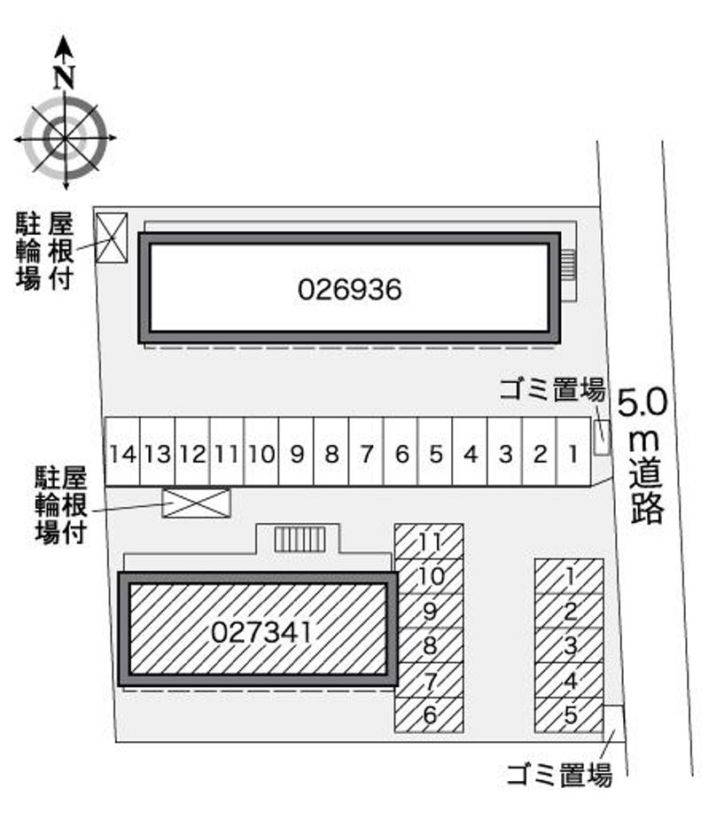 レオパレスＺⅡ 駐車場