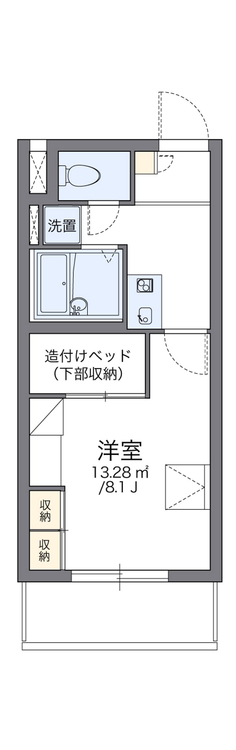 レオパレスチェリーロード 間取図