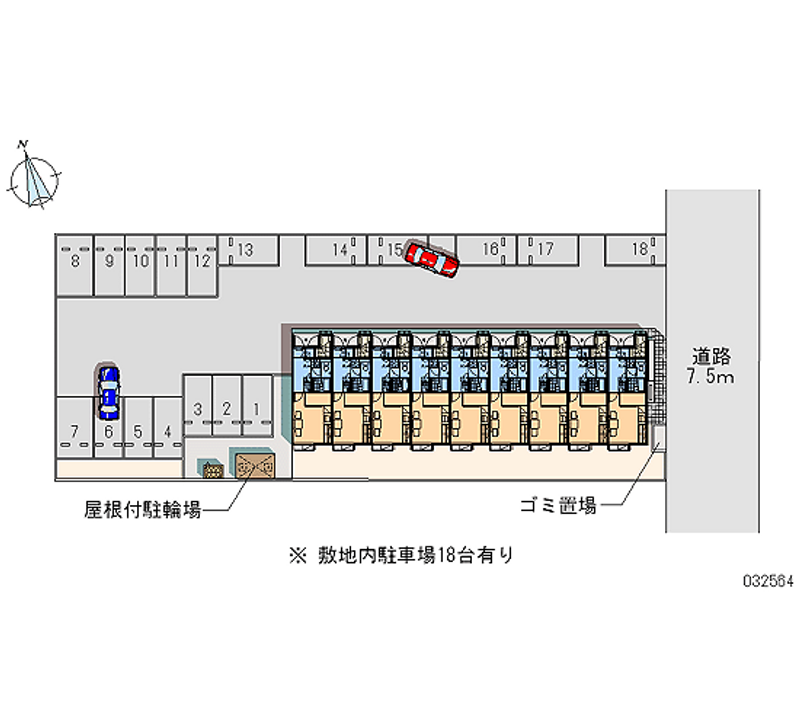 レオパレスシャトル千代 月極駐車場