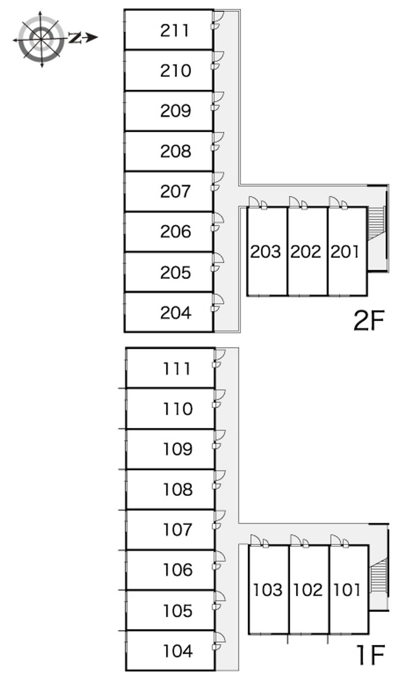 レオパレス隼 間取配置図