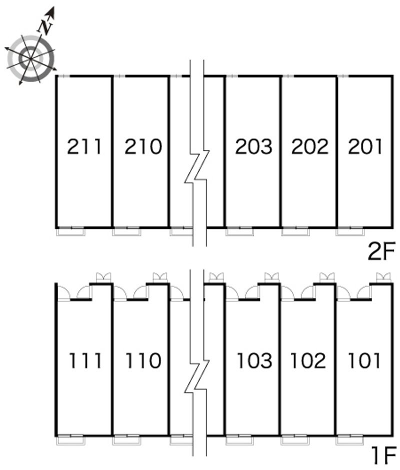 レオパレスヴィクトワールⅡ 間取配置図