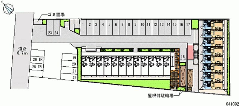 レオパレス磯上Ⅵ 月極駐車場