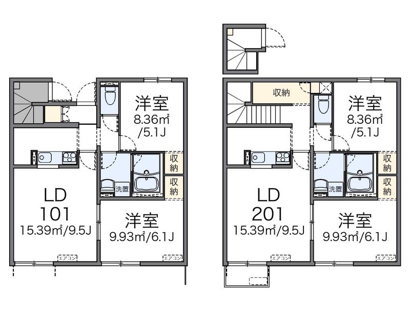 レオパレスアカシ 間取図