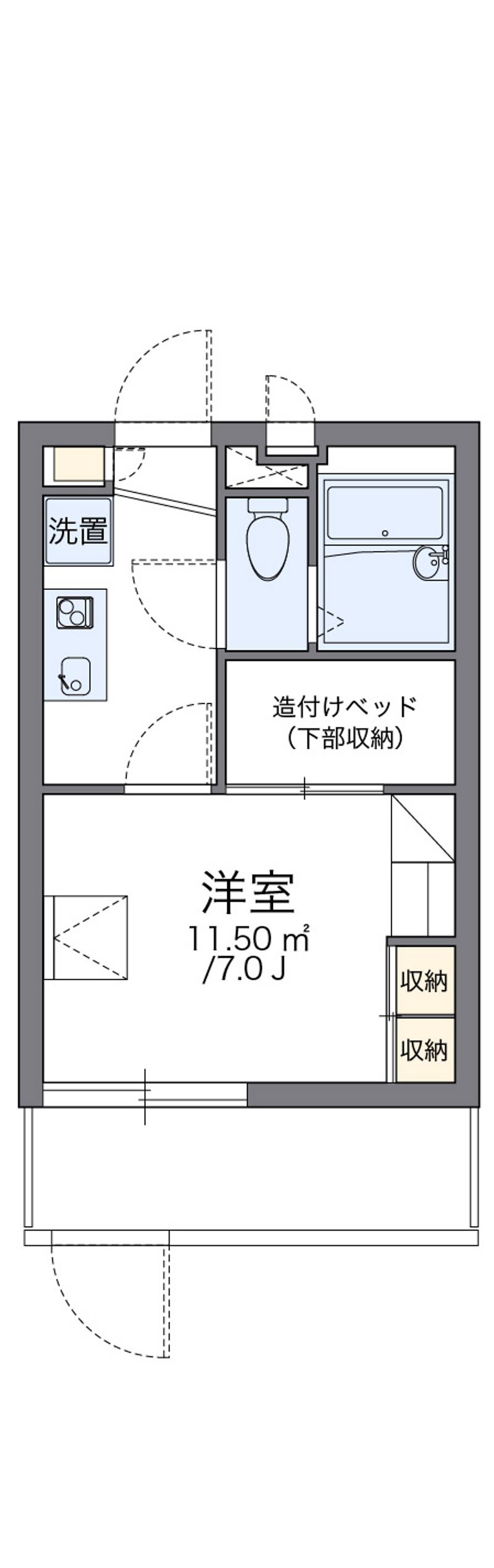 レオパレスプラスパ平田 間取図