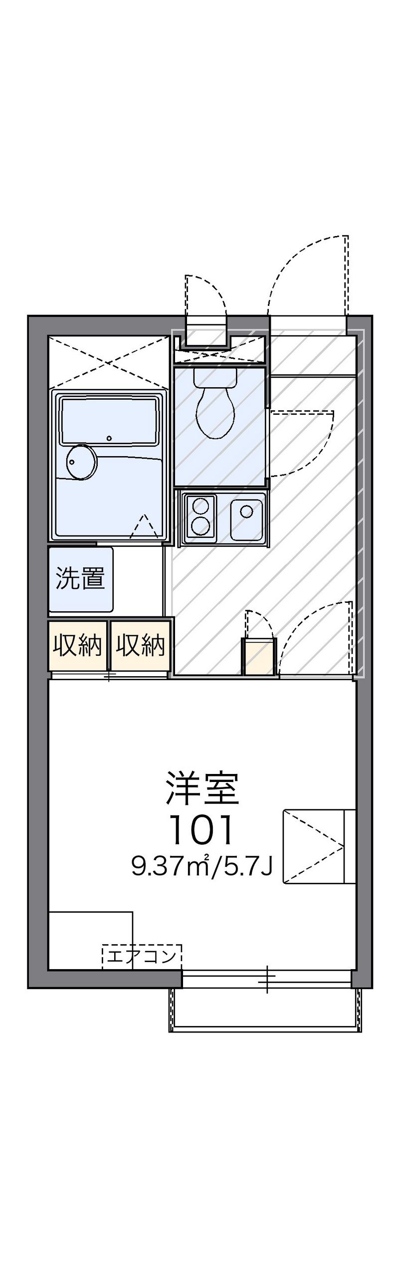 レオパレスバード 間取図