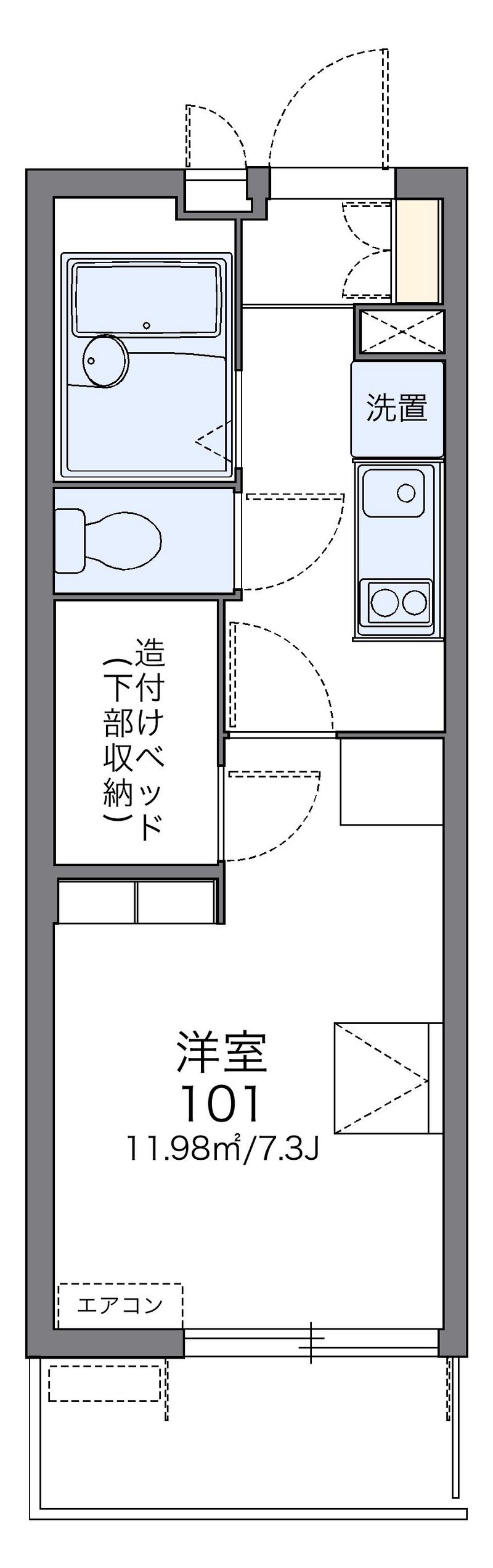 レオパレス三軒家 間取図
