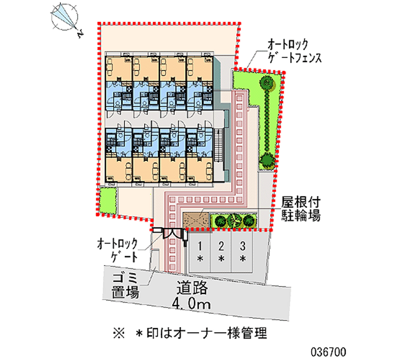 レオパレスアキユマーサ 区画図
