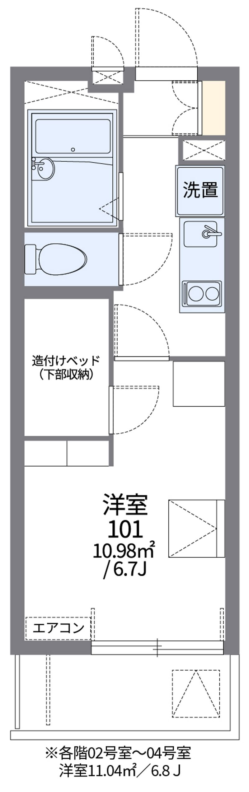 レオパレス本中山 間取図