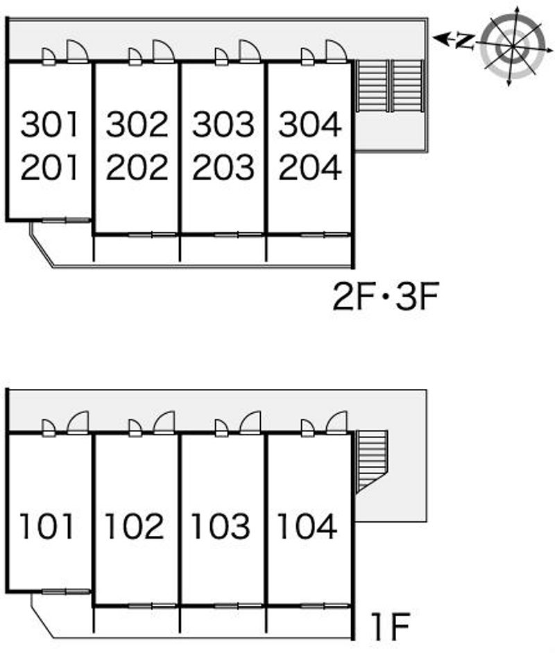 レオパレスオーキッドⅡ 間取配置図