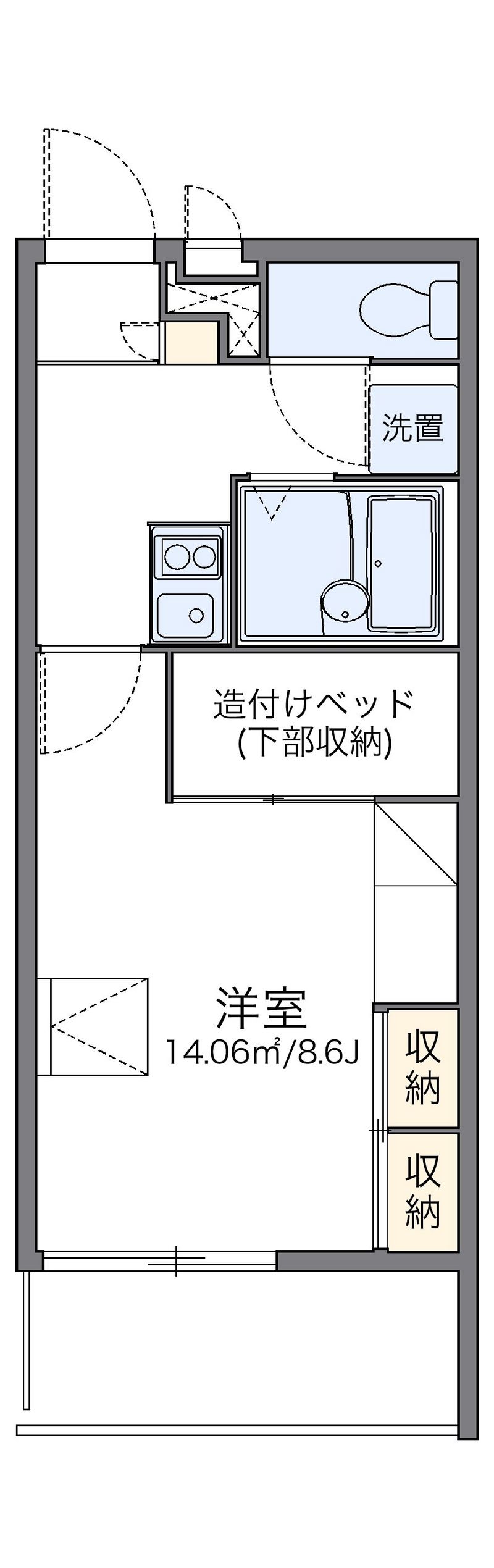 レオパレスアリシア 間取図