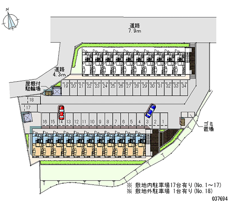 レオパレス仙台青葉Ⅰ 月極駐車場