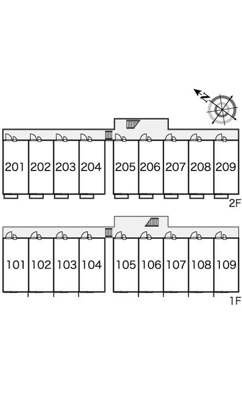 レオパレスソレアードⅡ 間取配置図