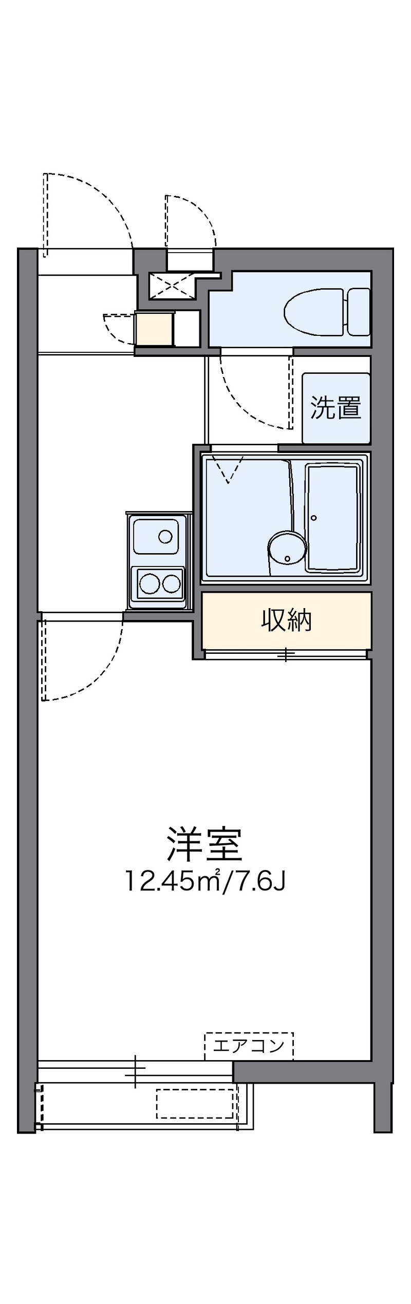 レオパレスコタン　Ｕ 間取り