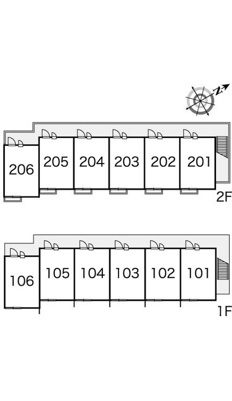 レオパレスＪｕ７　Ｐｉｎｅ 間取り配置図