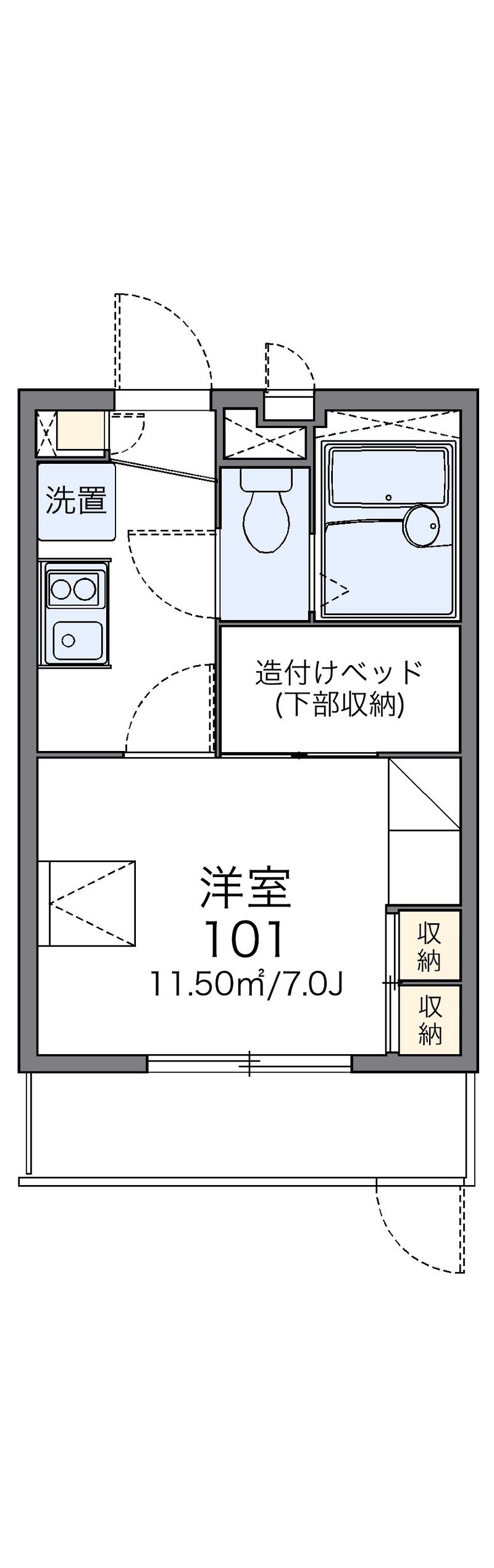 レオパレスコンフォール　鶴見 間取図