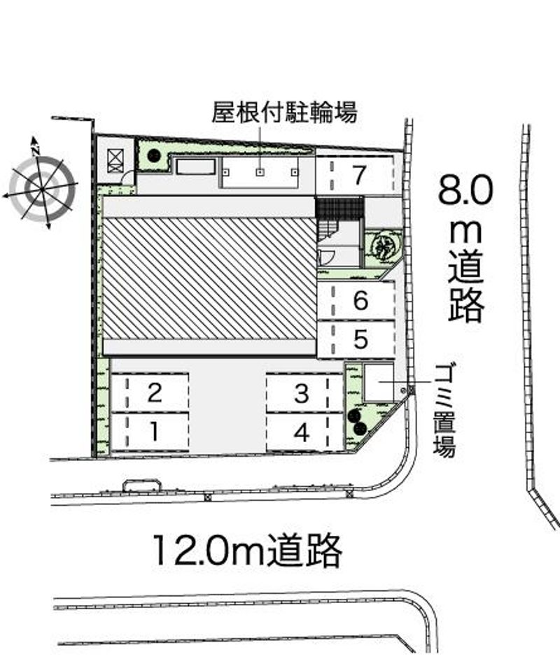 レオパレスティーケー７ 配置図