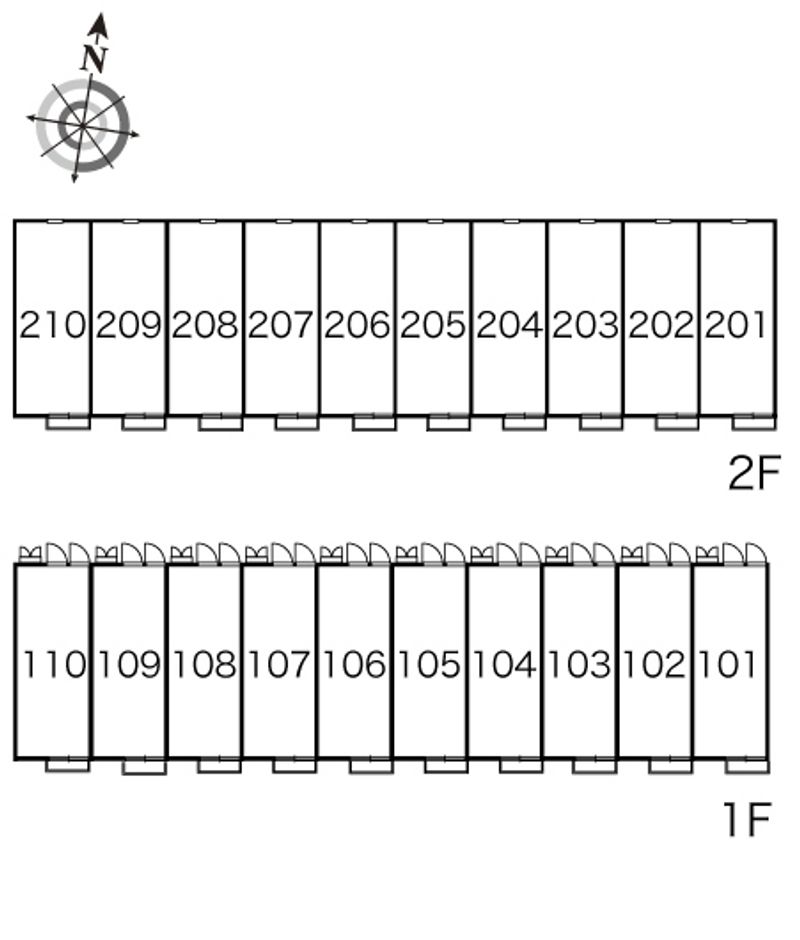 レオパレスグリーンパル　のいち 間取配置図