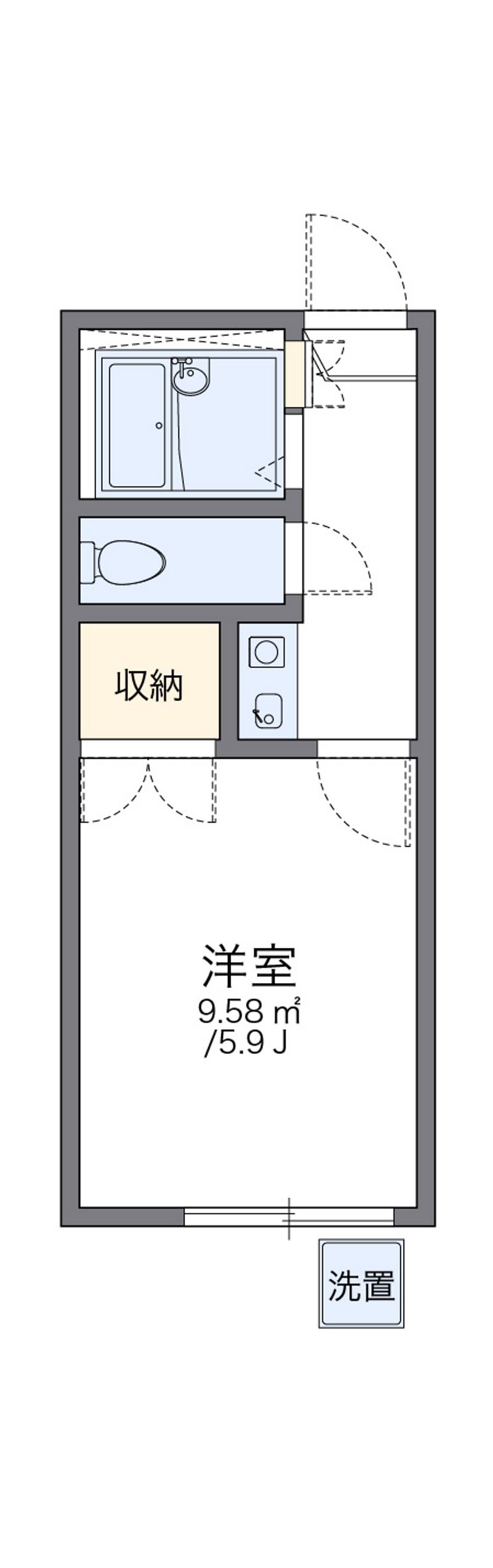 レオパレス川合Ｂ 間取図