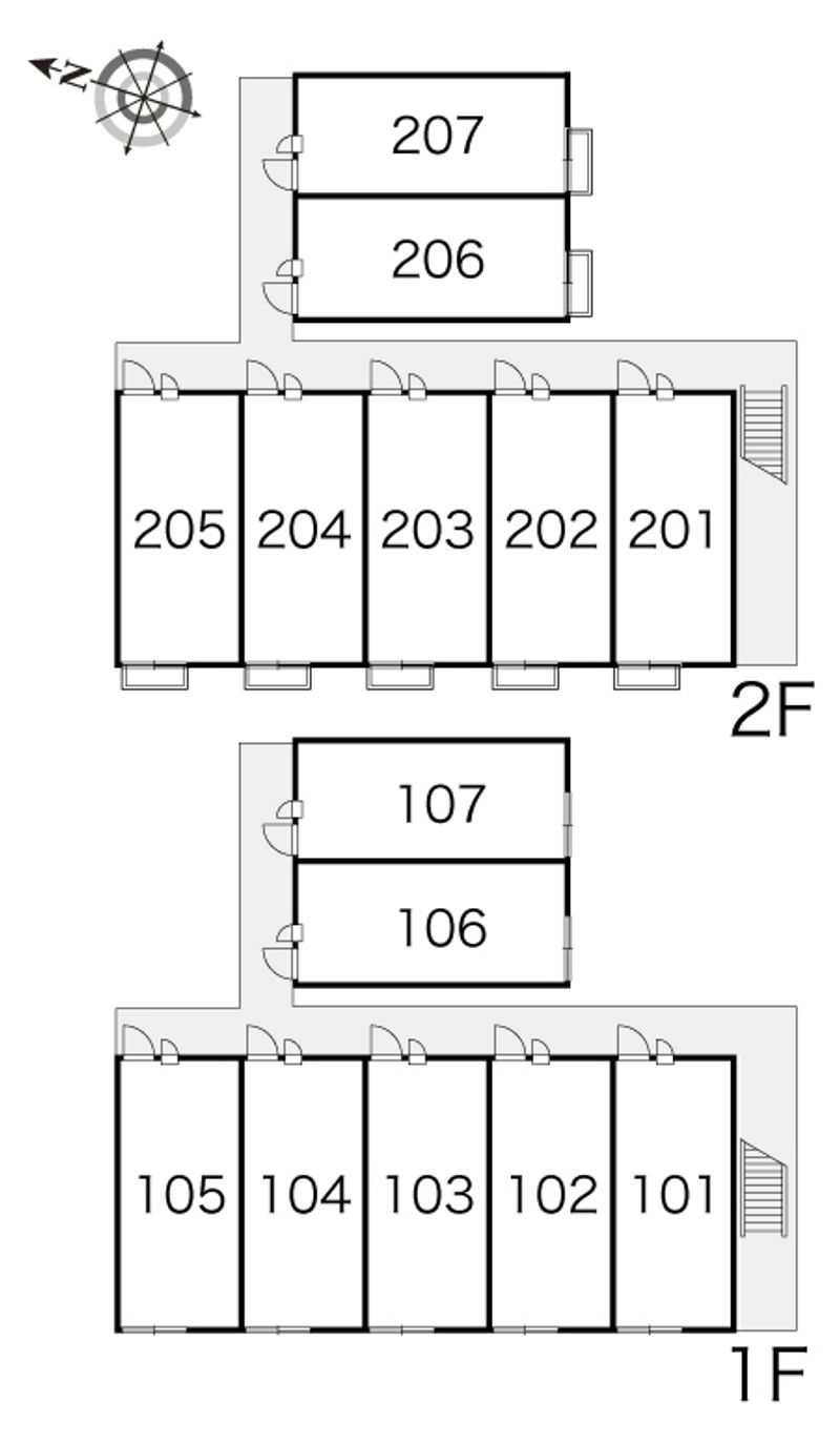 レオパレスヨコタ 間取配置図